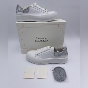 ALEXANDER MCQUEEN White Plimsoll Sneakers